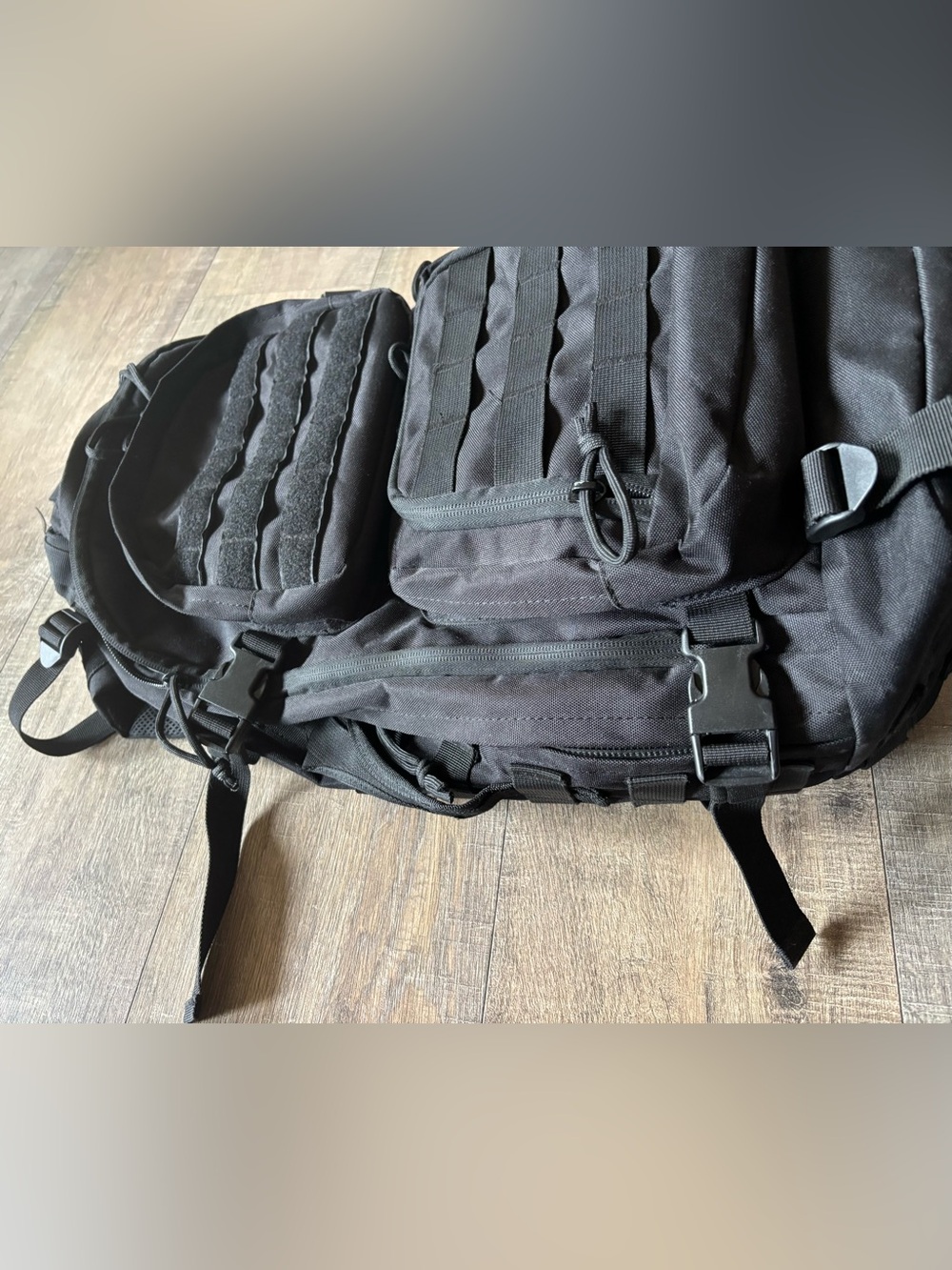 Rockland military tactical 20in black laptop backpack Molle webbing system - Picture 6 of 16